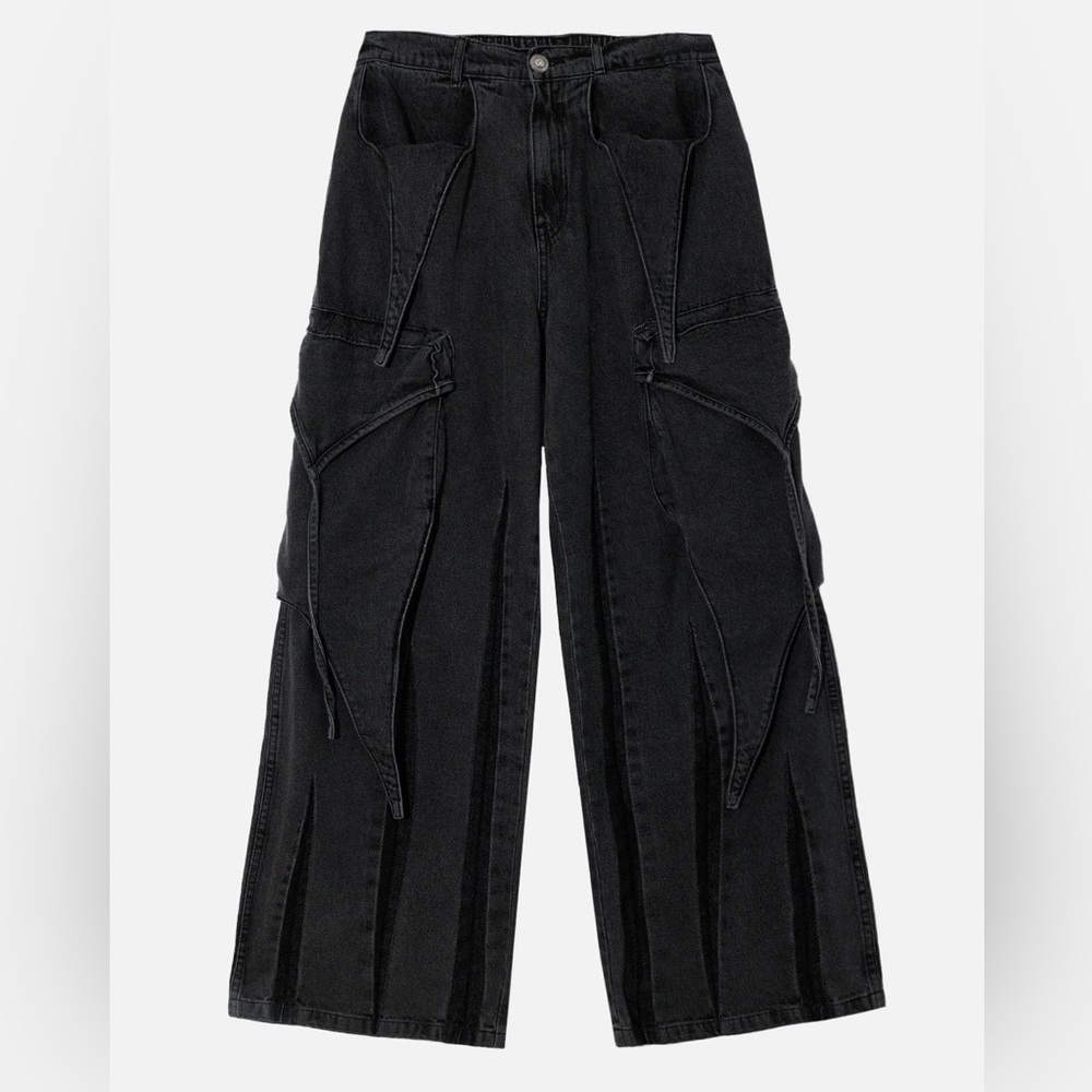 Nev Studio wasteland Punk washed Wide leg Jeans r85-7